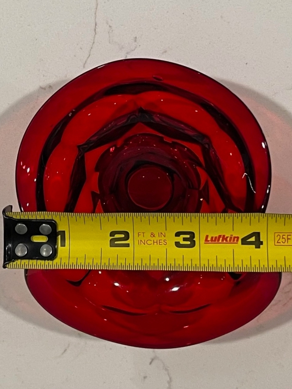 Fenton Ruby Red Georgian Bon Bon Or Trinket Dish 1950s - 1960s Vintage - Picture 6 of 8